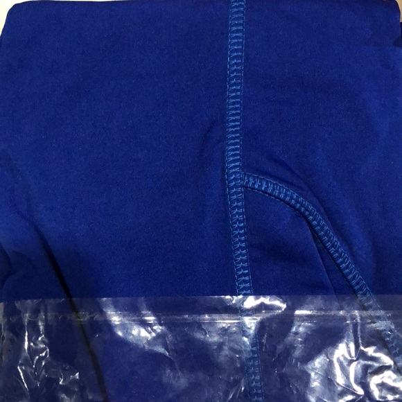 Leggings BLUE Fitness Yoga Casual Mid Waist Skinny w/ Side Pockets Sizes: XS, S - Picture 2 of 10